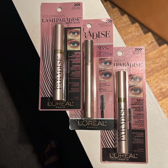 lot of 3 Voluminous Lash Paradise L’Oreal Paris Blackest Black mascara lot - Picture 3 of 5